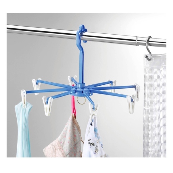 Clothes Drying Hangers Set of 3 Foldable Whitmor 8 Clip and Drip Hangers - Picture 1 of 6
